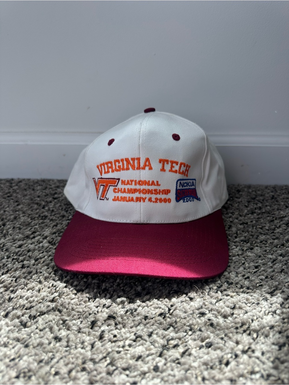 Rare Virginia Tech 2000 National Championship Snapback Hat
